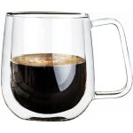 200ml tasse � caf� isol�e en verre � double paroi verre � th� / caf� tasse avec poign�e transparent label ...