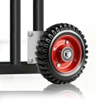 200mm roulettes de portail roues robustes en caoutchouc plein pour portails m�talliques battants bois ...