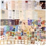 200pcs autocollants scrapbooking vintagertro scrapbooking stickers et papier kit pour bullet journal ...