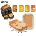 Papier sulfuris pour air fryer - xichao - 22x14cm - impermable - rsistant  lhuile - 200pcs