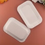 200pcs plateau en papier rectangulaire jetable pour gâteau assiette carrée en carton blanc Épais avec ... 200pcs plateau en papier rectangulaire jetable pour gâteau assiette carrée en carton blanc Épais avec ...