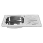 201 Évier de cuisine en acier inoxydable - facile à nettoyer - fond dévier avec revêtement anti - condensation ... 201 Évier de cuisine en acier inoxydable - facile à nettoyer - fond dévier avec revêtement anti - condensation ...