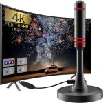 Antenne tv intérieure - 2024 - puissante tnt - 500km longue portée - 360° réception - hd 4k Antenne tv intérieure - 2024 - puissante tnt - 500km longue portée - 360° réception - hd 4k