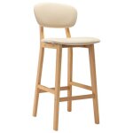 Neuf 2026 chic chaises de bar sweety tabourets haute set de 2 cr�me tissu 45x47x92 cm ccc1362