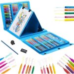 Kit de peinture pour enfants - non spcifi - 208 pices - couleur bleu - comprend divers outils de dessin ...
