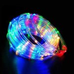 20m guirlande lumineuse solaire multicolore 200 led pvc tube lumineux exterieur ip68 tanche