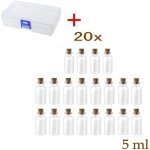 20pcs 5ml petite mini bouteille en verre avec bouchon petit pot verre avec bouchon lige fioles flacons ...