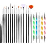 20pcs pinceau nail art onglesbrosse pinceau ongle geldotting pens tool nail artacrylique manucure pinceau ...