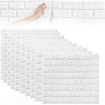 20pice papier peint 3d brique adhesif mural38x35 cm pierre autocollant mural blanc dalle pvc adhesive ...