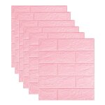 20pice papier peint 3d brique adhesif mural38x35 cm pierre autocollant muralrose dalle pvc adhesive ...