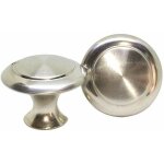 20x bouton de tiroir metal boutons de porte de placard de cuisine en aspect inox satin� ronde argent ...