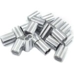 20x manchons  sertir en aluminium avec double embouts 4. 0 mm ferrules en aluminium connecteurs pour ...