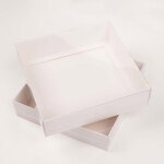 20x20x3 cm bo�te - cadeau 25 pi�ces bo�te - cadeau multifonctionnelle en carton blanc vide petite avec ...