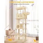 210 cm grand arbre � chat tour � chat pour chats dint�rieur avec grand perchoir tapis lavable 2 niches ...