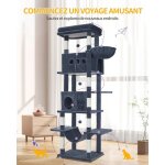 210 cm grand arbre � chat tour � chat pour chats dint�rieur avec grand perchoir tapis lavable 2 niches ...