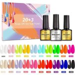 23 pcs uv led gel vernis à ongles - 20 couleurs lot vernis semi permanent effet lumineux néon avec base ... 23 pcs uv led gel vernis à ongles - 20 couleurs lot vernis semi permanent effet lumineux néon avec base ...