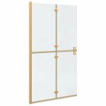 [2324653]mur de douche - colonne de douche � litalienne dor� et transparent 110x190cmpoids:27. 8 kg