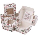 24 mini - bo�tes � g�teaux de no�l bo�tes � biscuits de no�l de 76 cm bo�tes � p�tisserie blanches avec ...