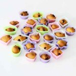 24 moules  gteaux en silicone couleur pastel - multicolore - x x - astuceo