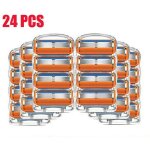 24 paquets de 5 lames pour kit de rasoir de rechange gillette fusion proglide power yyv
