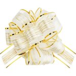 24 pcs blanc dcoration voiture mariage - grands n?uds  tirer en ruban pour bouquet diy