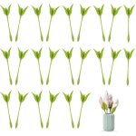 24 pcs porte - serviettes � fleurs d�coratif floral pour table porte - fleurs en forme de tige verte