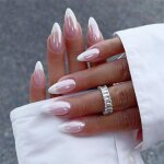 24 pièces faux ongles autocollants adhesif a coller en forme damande blanc french press on nails ovale ... 24 pièces faux ongles autocollants adhesif a coller en forme damande blanc french press on nails ovale ...