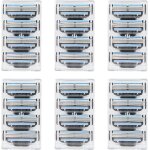 24 pi�ces lames de rasoir mach 3 hommerecharges de lames de rasoir compatible avec manche mach 3triple ...