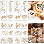 24 pices pochoir pour le pain pochoir dcoration de gteau  caf journal fournitures peinture modle ...