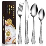 24 pices set de couverts de table en acier inoxydable argent pour 6 personnes idal coffret / bote ...