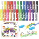 24 sticks de gouache solide pour enfants - peinture non toxique pour papier verre et carton - kit de ...
