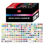 240 couleurs feutre acrylique stylos acryliques � pointe pinceau pour le coloriage adulte acrylic paint ...