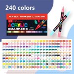 240 couleurs feutres peinture acrylique ?feutre acrylique � pointe unique avec pointes de remplacement ...