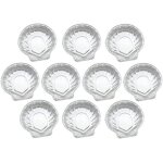 2433250 lot de 10 plats � saint - jacques en aluminium plats � coquille saint - jacques aluminium argent� ...