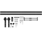 244 cm quincaillerie de porte coulissante homcom sans perçage kit de rail pour porte de grange simple ... 244 cm quincaillerie de porte coulissante homcom sans perçage kit de rail pour porte de grange simple ...