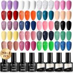 24pcs couleurs violet blanc rose rouge vert vernis gel semi permanent soak - off uvled vernis  ongles ...