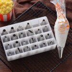 24pcs douille poche  douille ptisserie kit dcoration de gteaux crme diy rutilisable(24 douilles ...