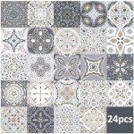 24pcs muraux - stickers carreaux autocollant pour cuisine salon salle de bains dcor  la maison auto ...