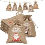 24pcs sac calendrier de lavensachets en jute pour calendrier de lavent remplir10x15cm pochettes jute ...