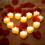 24pi�ces led bougies chauffe - plat forme de c?ur led bougies d?amour de dispersion pour saint - valentin ...