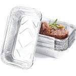 25 barquettes aluminium recyclables plat aluminium jetable pour cuisson four barbecue cong�lation & stockage ...