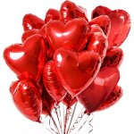 25 pcs ballon coeur rougebaudruche en forme de coeur ballon helium d�coration romantique pour la saint ...