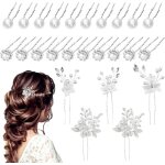 25 pices pingles  cheveux de mariage pingle  cheveux mariage fleur pingle  cheveux avec perles ...