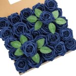 25 roses artificielles avec tiges en mousse au toucher rel pour bouquet de mariage baby shower dcoration ...