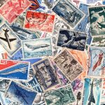 25 timbres poste a�rienne de france tous diff�rents.
