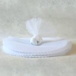 Dcoration de fte - 25 tulles ronds 24cm - blanc