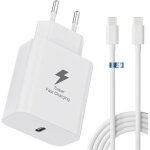 25 w chargeur rapide usb - c avec cble de 2 m pour samsung galaxy a15 / a16 / a34 / a35 / a54 / a55 ...