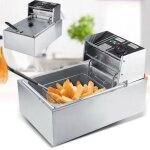 2500w friteuse Électrique - 6l - inox - température maximale 200°c - facile à nettoyer - thermostat réglable ... 2500w friteuse Électrique - 6l - inox - température maximale 200°c - facile à nettoyer - thermostat réglable ...