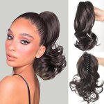25cm perruque femme naturelle postiche queue de cheval cheveux naturel micro ondul hair extensions naturel(ma ...