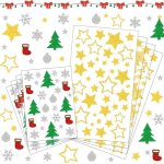 264 gommettes noel paillettes 8 feuilles autocollant noel stickers noel autocollants paillettes nol ...